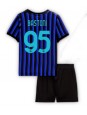 Billige Inter Milan Alessandro Bastoni #95 Hjemmedraktsett Barn 2025-26 Kortermet (+ Korte bukser)